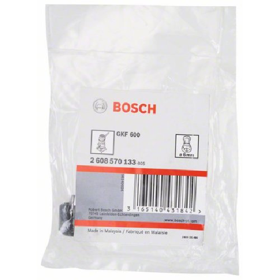Spannzange für Bosch-Kantenfräse GKF 600 Professional, Durchmesser: 6 mm Spannzange für Bosch-Kantenfräse GKF 600 Professional, Durchmesser: 6 mm-Beschreibung lesen