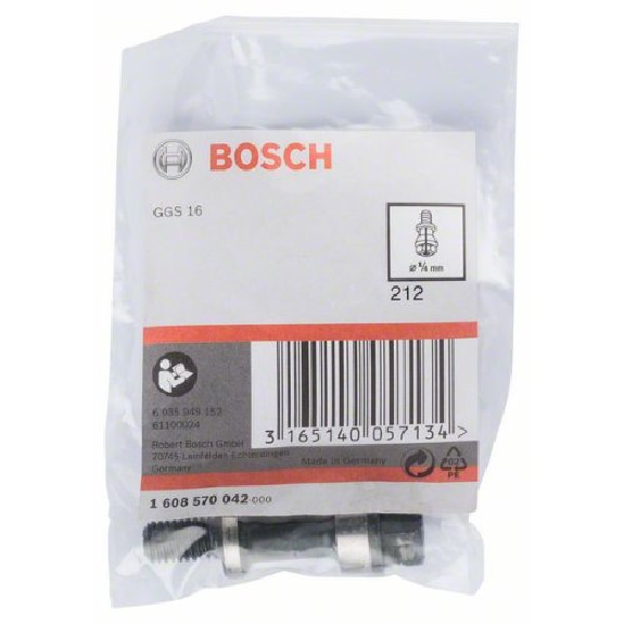 Spannzange mit Spannmutter, 1/4", für Bosch-Geradschleifer, passend zu GGS 16-Beschreibung lesen