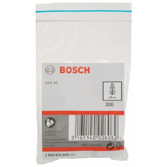 Spannzange mit Spannmutter, 6 mm, für Bosch-Geradschleifer, passend zu GGS 16 Spannzange mit Spannmutter, 6 mm, für Bosch-Geradschleifer, passend zu GGS 16-Beschreibung lesen