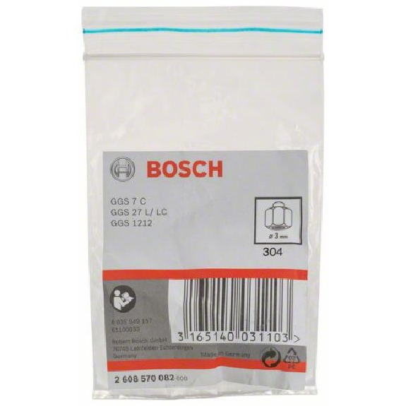 Spannzange mit Spannmutter, 3 mm, für Bosch-Geradschleifer-Beschreibung lesen