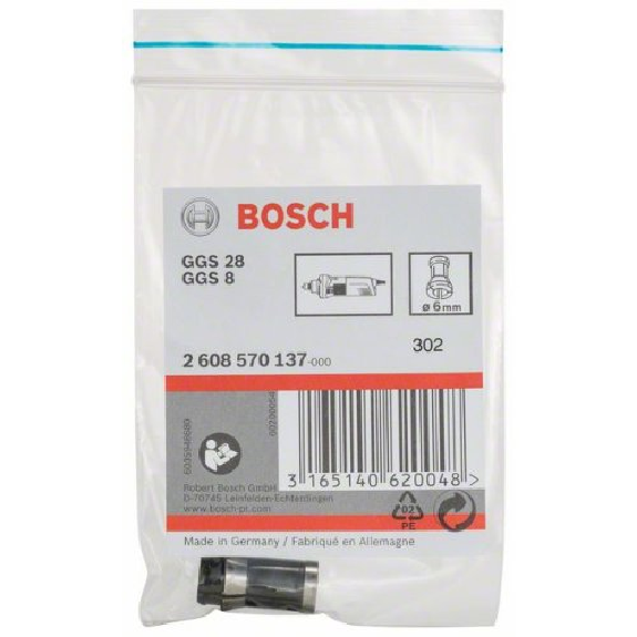 Spannzange ohne Spannmutter, 6 mm, für Bosch-Geradschleifer Spannzange ohne Spannmutter, 6 mm, für Bosch-Geradschleifer-Beschreibung lesen