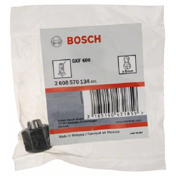 Spannzange für Bosch-Kantenfräse GKF 600 Professional, Durchmesser: 8 mm-Beschreibung lesen