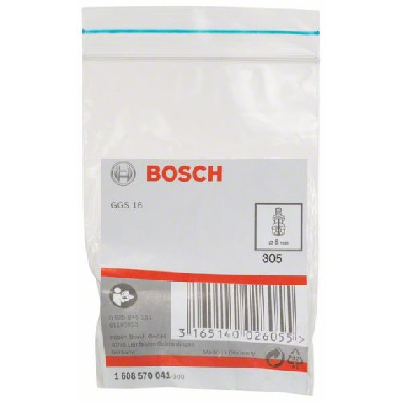 Spannzange mit Spannmutter, 8 mm, für Bosch-Geradschleifer, passend zu GGS 16 Spannzange mit Spannmutter, 8 mm, für Bosch-Geradschleifer, passend zu GGS 16-Beschreibung lesen