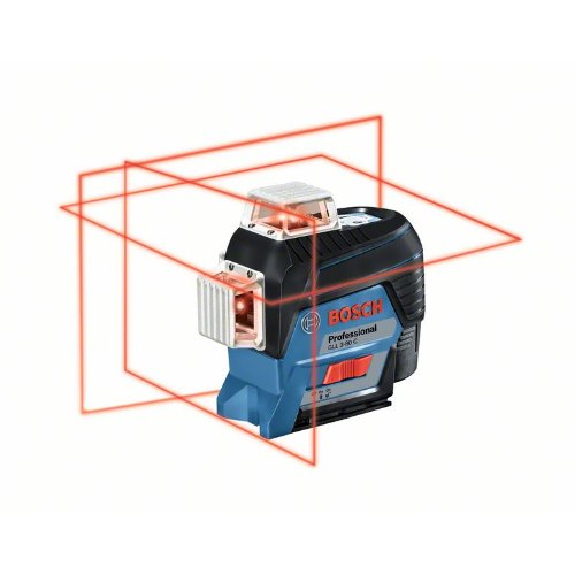Linienlaser GLL 3-80 C, mit 4 x 1,5-V-LR6-(AA)-Batterien, Akku-Adapter-Beschreibung lesen
