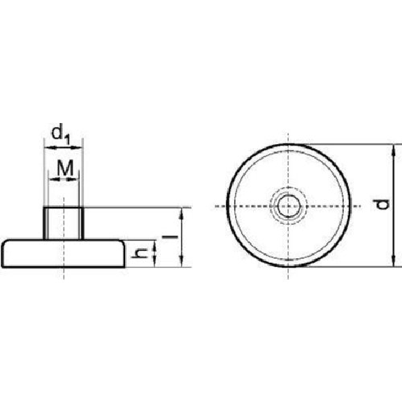 Neodym-Magnet-Flachgreifer mit Gewindebuchse 6 x 4,5 / 11,5mm Neodym-Magnet-Flachgreifer mit Gewindebuchse 6 x 4,5 / 11,5mm-Beschreibung lesen