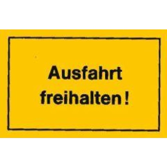 Verbotsschilder Ausfahrt freihalten-Beschreibung lesen