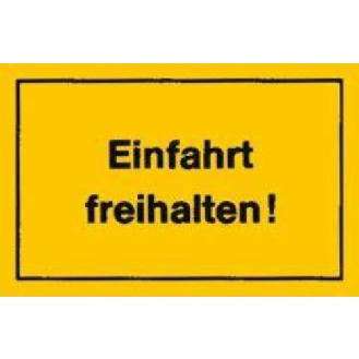 Verbotsschilder Einfahrt Freihalten-Beschreibung lesen