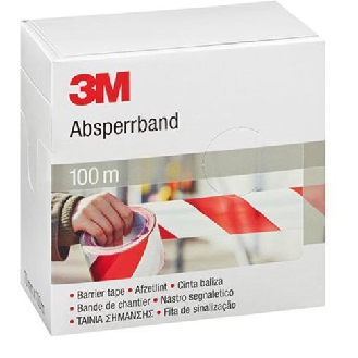 Absperrband 70mm x 100m rot-weiß 3M-Beschreibung lesen