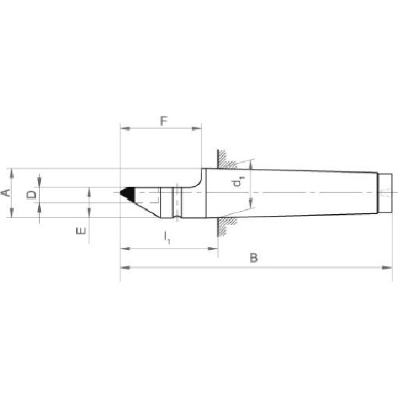 Feste Zentrierspitze DIN 806 MK 4 1/2 HM-Spitze-Beschreibung lesen