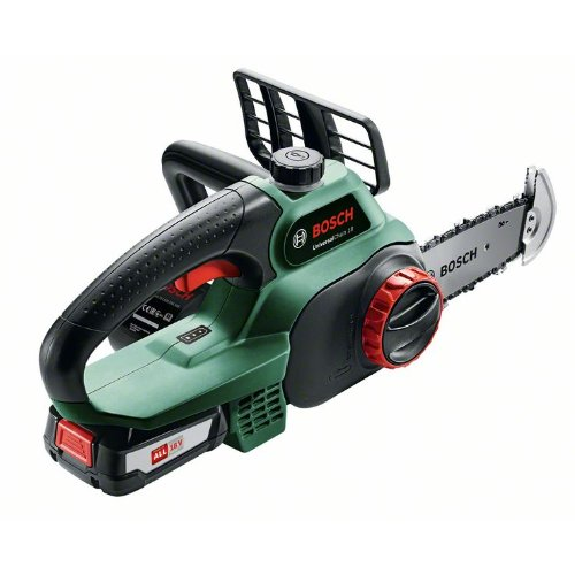 Sierra de cadena de batería UniversalChain 18 + 1 x 2.5 Ah + cargador -  06008B8000-Leer más
