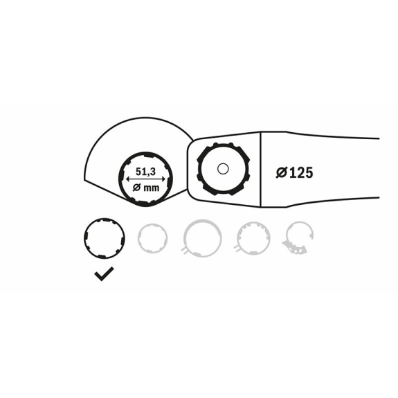 Schutzhaube ohne Deckblech, 125 mm, passend zu GWS 8-125-Beschreibung lesen