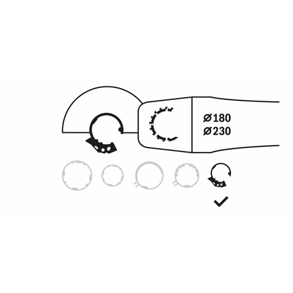 Schutzhaube ohne Deckblech zum Schleifen, 230 mm-Beschreibung lesen