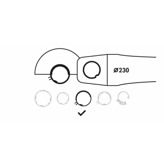Trennschutzhaube 230 mm, mit Codierung-Beschreibung lesen