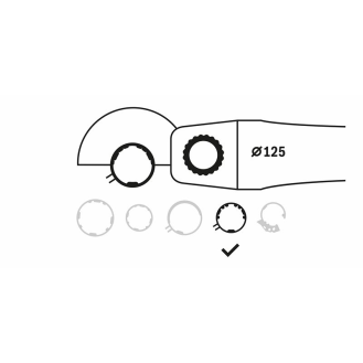 Schutzhaube ohne Deckblech, 125 mm, Schraubverschluss mit Codierung-Beschreibung lesen