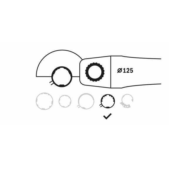 Schutzhaube ohne Deckblech, 125 mm, Schraubverschluss mit Codierung Schutzhaube ohne Deckblech, 125 mm, Schraubverschluss mit Codierung-Beschreibung lesen