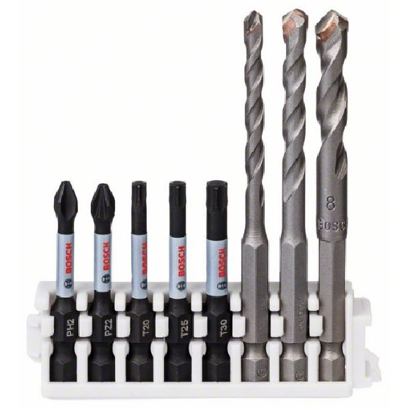 Impact Control Schrauberbitpack, 8-teilig, gemischt mit Hex-9 Ceramic Bohrer-Beschreibung lesen