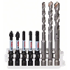 Impact Control Schrauberbitpack, 8-teilig, gemischt mit Hex-9 Ceramic Bohrer