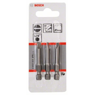 Schrauberbit Extra-Hart, S 0,8 x 5,5, 49 mm, 3er-Pack-Beschreibung lesen