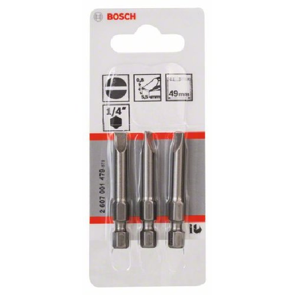 Schrauberbit Extra-Hart, S 0,8 x 5,5, 49 mm, 3er-Pack Schrauberbit Extra-Hart, S 0,8 x 5,5, 49 mm, 3er-Pack-Beschreibung lesen