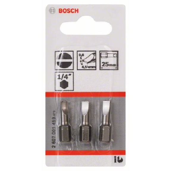 Schrauberbit Extra-Hart, S 0,6 x 4,5, 25 mm, 3er-Pack-Beschreibung lesen