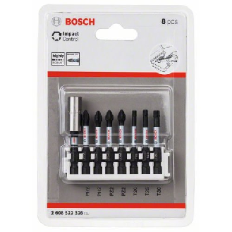 Schrauberbit-Set Impact Control, 8-teilig, PH2/PZ2/T20-T30, 50 mm, Standard-Beschreibung lesen