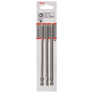 Schrauberbit-Set Extra-Hart, 3-teilig, PZ1, PZ2, PZ3, 152 mm-Beschreibung lesen