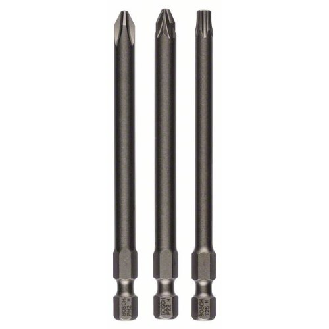 Schrauberbit-Set Extra-Hart, 3-teilig, PH2, PZ2, T25, 89 mm-Beschreibung lesen