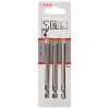 Schrauberbit-Set Extra-Hart, 3-teilig, PH2, PZ2, T25, 89 mm