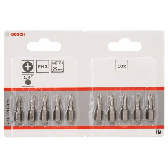 Schrauberbit Extra-Hart, PH 1, 25 mm, 10er-Pack, Tight Pack-Beschreibung lesen
