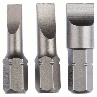Schrauberbit-Set Extra-Hart (S), 3-teilig, 25 mm, S0,6x4,5, S0,8x5,5, S1,2x8,0-Beschreibung lesen