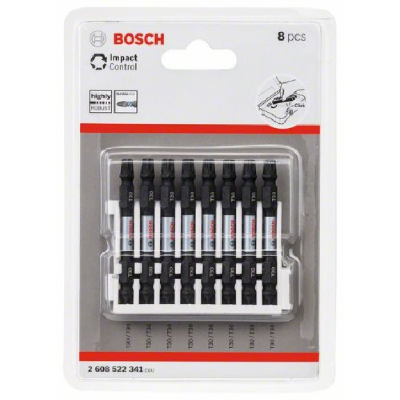 Doppelklingen Schrauberbit-Set Impact Control, 8-teilig, T30-T30, 65 mm-Beschreibung lesen