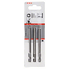 Schrauberbit-Set Extra-Hart, 3-teilig, PZ1, PZ2, PZ3, 89 mm Schrauberbit-Set Extra-Hart, 3-teilig, PZ1, PZ2, PZ3, 89 mm