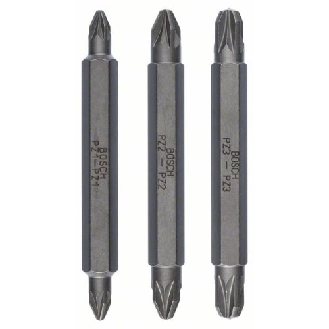 Doppelklingenbit-Set, 3-teilig, PZ1, PZ1, PZ2, PZ2, PZ3, PZ3, 60 mm-Beschreibung lesen