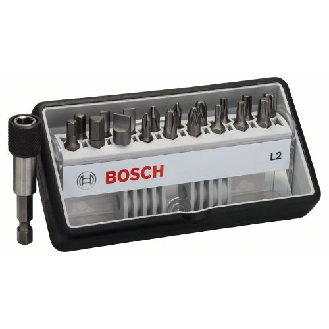 Schrauberbit-Set Robust Line L Extra-Hart, 18+1-teilig, 25mm, PH, PZ, T, LS, HEX-Beschreibung lesen