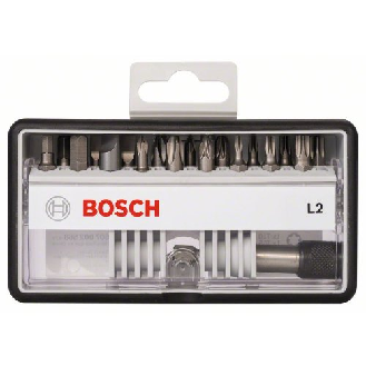 Schrauberbit-Set Robust Line L Extra-Hart, 18+1-teilig, 25mm, PH, PZ, T, LS, HEX-Beschreibung lesen
