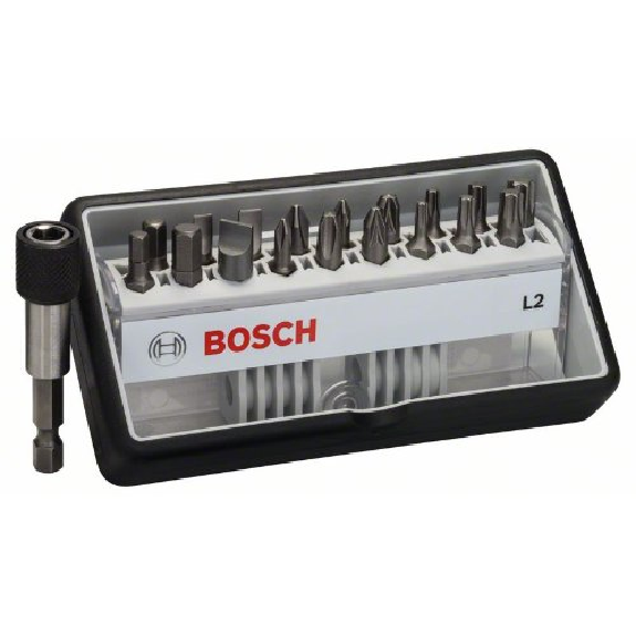 Schrauberbit-Set Robust Line L Extra-Hart, 18+1-teilig, 25mm, PH, PZ, T, LS, HEX Schrauberbit-Set Robust Line L Extra-Hart, 18+1-teilig, 25mm, PH, PZ, T, LS, HEX-Beschreibung lesen