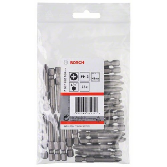 Schrauberbit Extra-Hart, PH 2, 49 mm, 25er-Pack-Beschreibung lesen