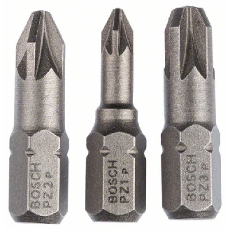 Schrauberbit-Set Extra-Hart (PZ), 3-teilig, PZ1, PZ2, PZ3, 25 mm-Beschreibung lesen