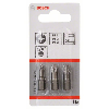 Schrauberbit-Set Extra-Hart (PZ), 3-teilig, PZ1, PZ2, PZ3, 25 mm