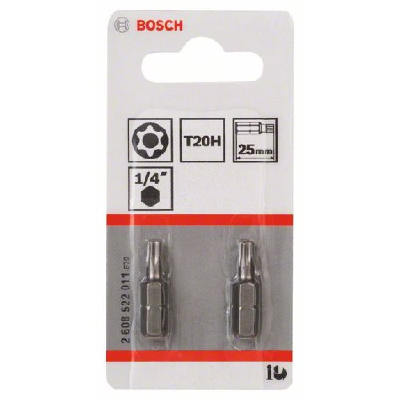 Security-Torx-Schrauberbit Extra-Hart, T20H, 25 mm, 2er-Pack Security-Torx-Schrauberbit Extra-Hart, T20H, 25 mm, 2er-Pack-Beschreibung lesen