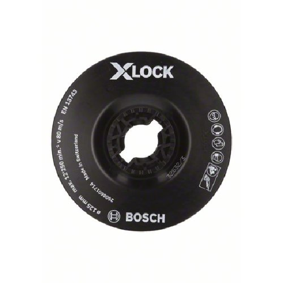 X-LOCK Stützteller 125 mm weich 125 mm, 12.500 U/min-Beschreibung lesen
