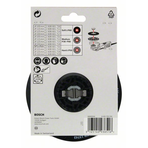 X-LOCK Stützteller 125 mm mittelhart 125 mm, 12.250 U/min-Beschreibung lesen