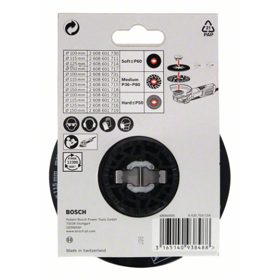 X-LOCK Stützteller 115 mm mittelhart 115 mm, 13.300 U/min-Beschreibung lesen