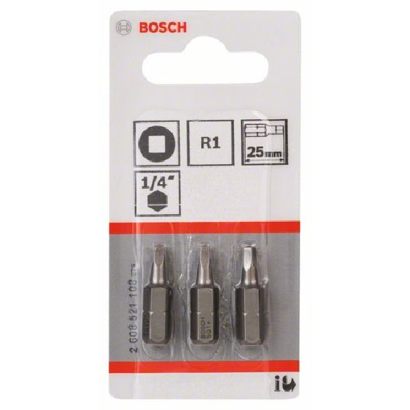 Schrauberbit Extra-Hart, R1, 25 mm, 3er-Pack Schrauberbit Extra-Hart, R1, 25 mm, 3er-Pack-Beschreibung lesen