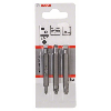Doppelklingenbit-Set, 3-teilig, S0,6x4,5, PZ1, S0,8x5,5, PZ2, S1,2x6,5, PZ3,60mm