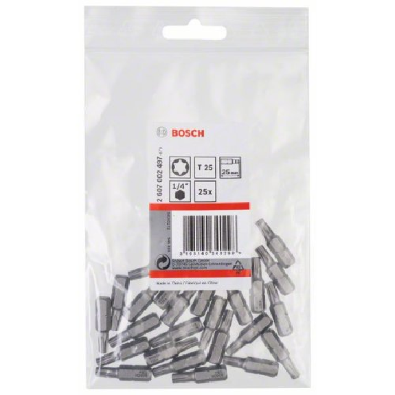 Schrauberbit Extra-Hart T25, 25 mm, 25er-Pack Schrauberbit Extra-Hart T25, 25 mm, 25er-Pack-Beschreibung lesen