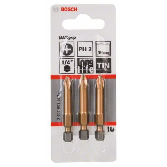 Schrauberbit Max Grip, PH 2, 49 mm, 3er-Pack-Beschreibung lesen