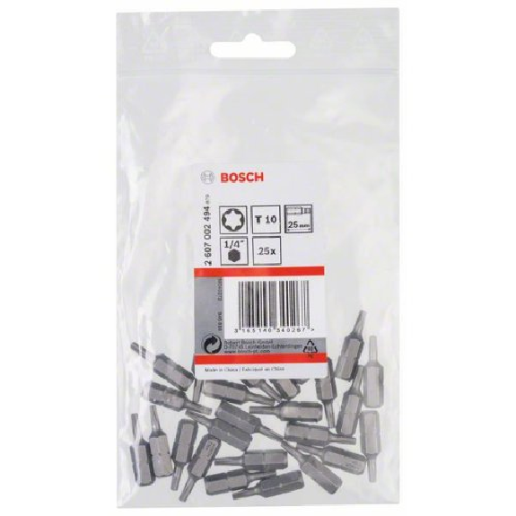Schrauberbit Extra-Hart, T10, 25 mm, 25er-Pack-Beschreibung lesen