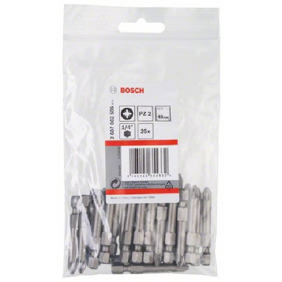 Schrauberbit Extra-Hart, PZ 2, 49 mm, 25er-Pack-Beschreibung lesen