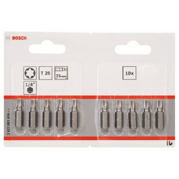 Schrauberbit Extra-Hart, T25, 25 mm, 10er-Pack-Beschreibung lesen